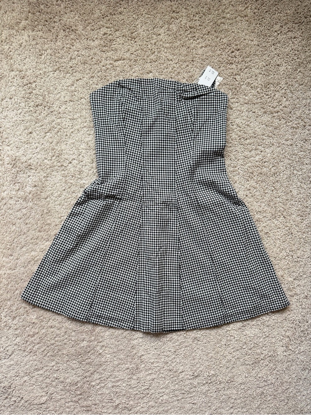 Abercrombie & Fitch Black and White Mila Strapless Mini Dress Medium NWT - Picture 6 of 9